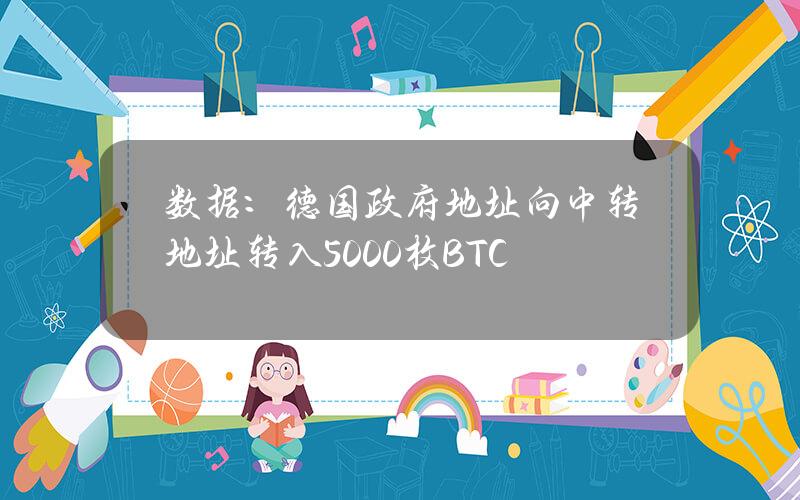 數據：德國政府地址曏中轉地址轉入5000枚BTC