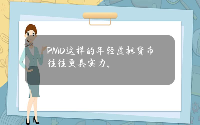 PMD這樣的年輕虛擬貨幣往往更具實力。