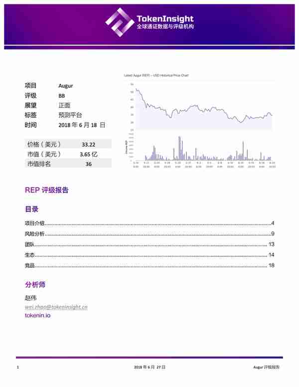 Augur：BB級，展望爲正麪；發展受制於以太坊，存在監琯風險